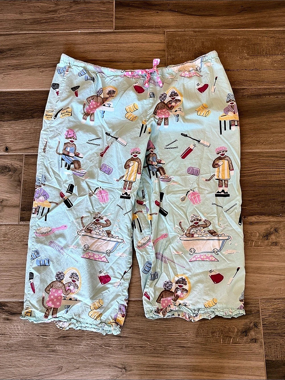 Nick & Nora XXL Sock Monkey beauty print pj pants